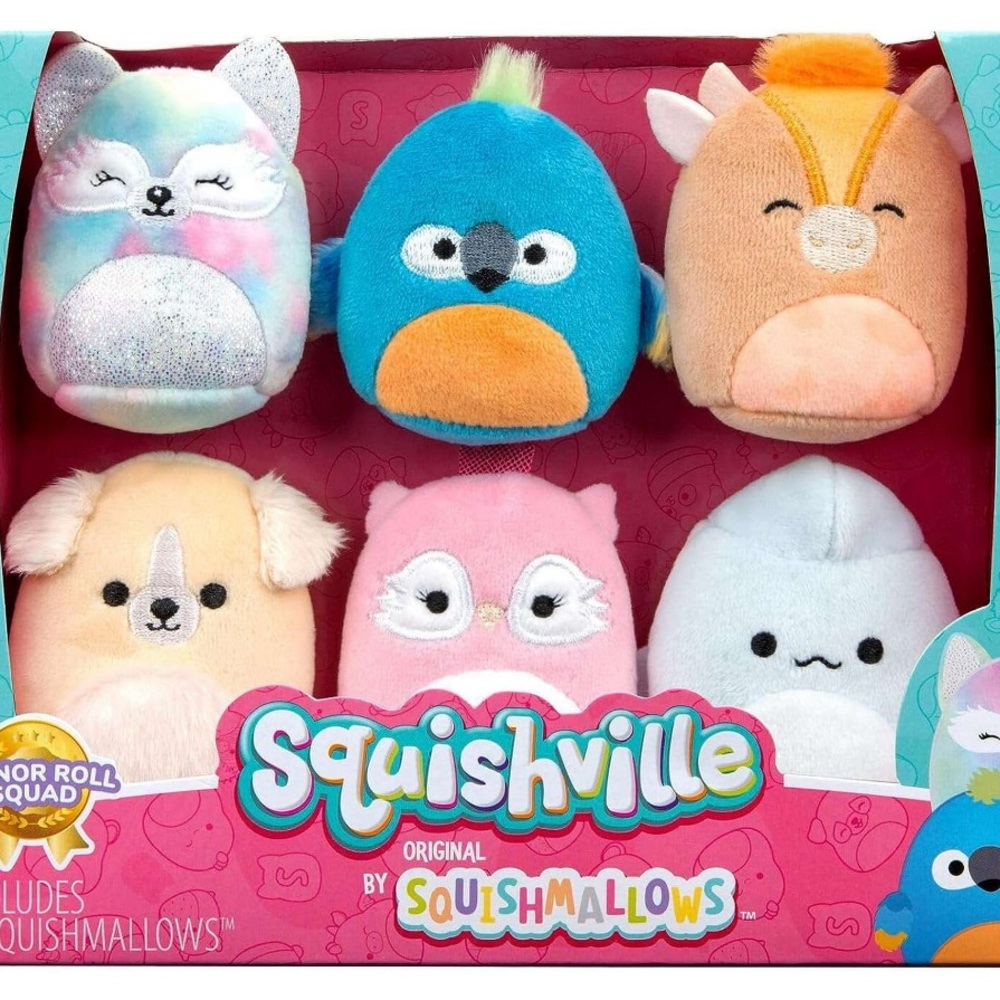 Squishville 2 inch Squishmallows 6 Pack Honor Roll  Squad Ultra Soft Plush Toy